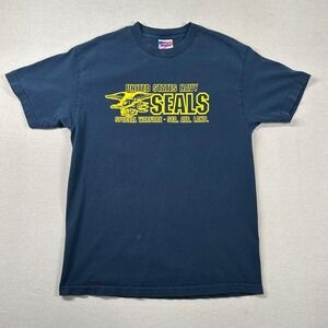 Vintage Murina Shirt Mens L Navy Seals Military Combat Special Warfare 90s USA‎